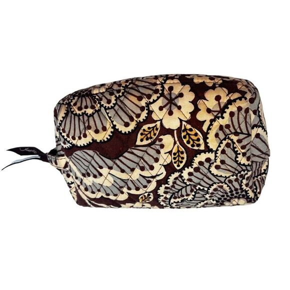 Vera Bradley Slate Blooms Small Cosmetic Makeup Case 4 Purse Tote Backpack - Picture 2 of 6